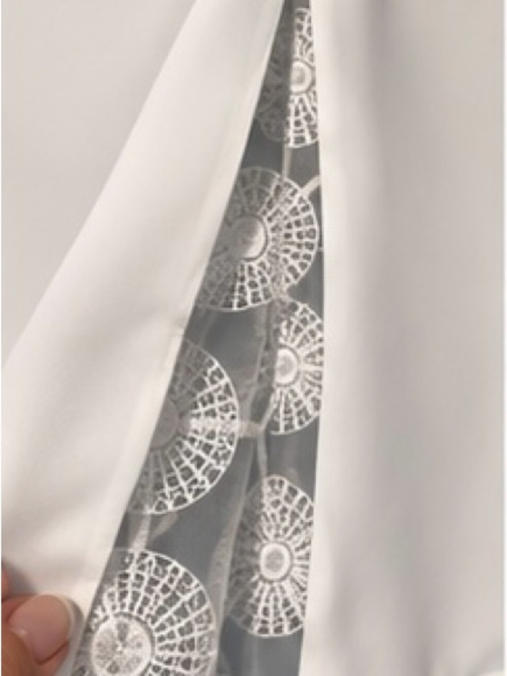 Anne Fontaine “Alba” White Lace 3/4 Sleeve Blouse — NWT - Picture 6 of 10